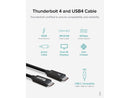 Plugable Thunderbolt 4 Cable [Thunderbolt Certified] 6.4ft USB4 Cable with 100W
