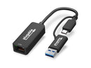 Plugable 2.5G USB C and USB to Ethernet Adapter, 2-in-1 Adapter Compatible with