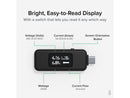 Plugable USB C Power Meter Tester for Monitoring USB-C Connections up to 240W -