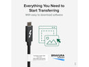 Plugable Windows Transfer Cable 6.6ft (2m), Thunderbolt 10Gbps, Bundled with