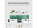 Plugable 13-in-1 USB-C Triple Monitor Docking Station with 100W Charging,