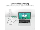 Plugable USB4 Cable with 240W Charging, 3.3 Feet (1M), USB-IF Certified, 1x 8K