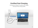 Plugable Thunderbolt 4 Cable with 240W Charging, Thunderbolt Certified, 3.3 Feet