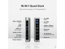 Plugable Thunderbolt 4 Dock with 100W PD, 4K Quad Monitor Setup for Thunderbolt