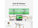 Plugable 12-in-1 Dual 4K USB C Docking Station, Works With Chromebook Certified,
