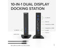 Plugable USB 3.0 and USB-C Dual 4K Display Docking Station with DisplayPort and