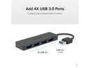 Plugable 4 Port USB Hub 3.0, USB Splitter for Laptop, Compatible with Windows,