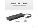 Plugable USB C to USB Adapter Hub, 4 Port USB 3.0 Hub, USB Splitter for Laptop,