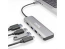 Plugable USB C Hub Multiport Adapter, 4 in 1, 100W Pass Through Charging, USB C
