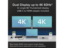 Plugable Thunderbolt 4 Dock with 100W Charging, Thunderbolt Certified, 3x