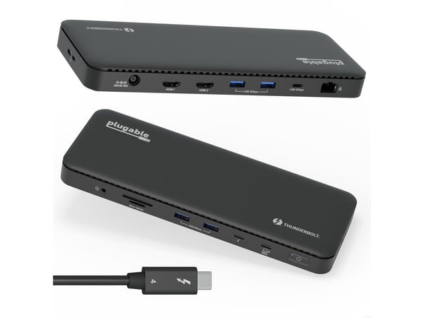 Plugable Thunderbolt 4 Dock with 100W Charging, Thunderbolt Certified, Laptop