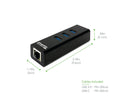 Plugable USB Hub with Ethernet, 3 port USB 3.0 Bus Powered Hub with Gigabit