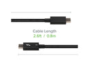 Plugable Thunderbolt 3 Cable 40Gbps Supports 100W (20V, 5A) Charging, 2.6ft /