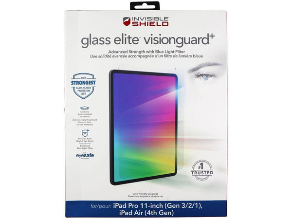 ZAGG (Glass Elite VisionGuard+) for Apple iPad Pro 11-inch (Gen 3/2/1) & Air 4th