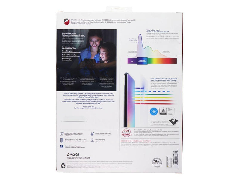 ZAGG invisibleShield Glass Elite VisionGuard Screen Protector - for Apple iPad