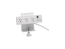 Tripp Lite 3-Outlet Surge Protector Power Strip w/ 2-Port USB Charging White - 3