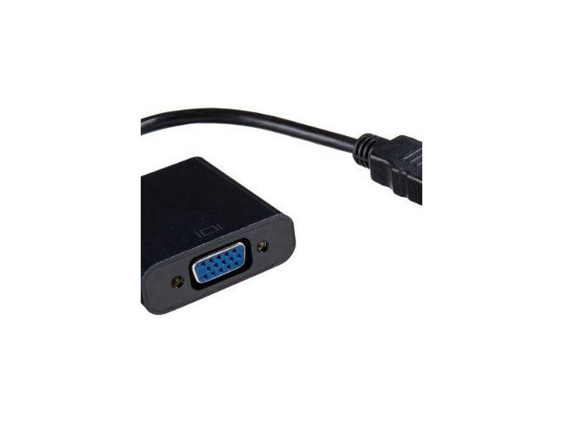 Addon Hdmi Male To Vga Female Black Adapter Cable With 3.5Mm Audio And Micro Usb