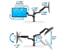 Mount-It! Dual Monitor Arm Mount | Fits Up to 32" Screens | Vertical Stackable