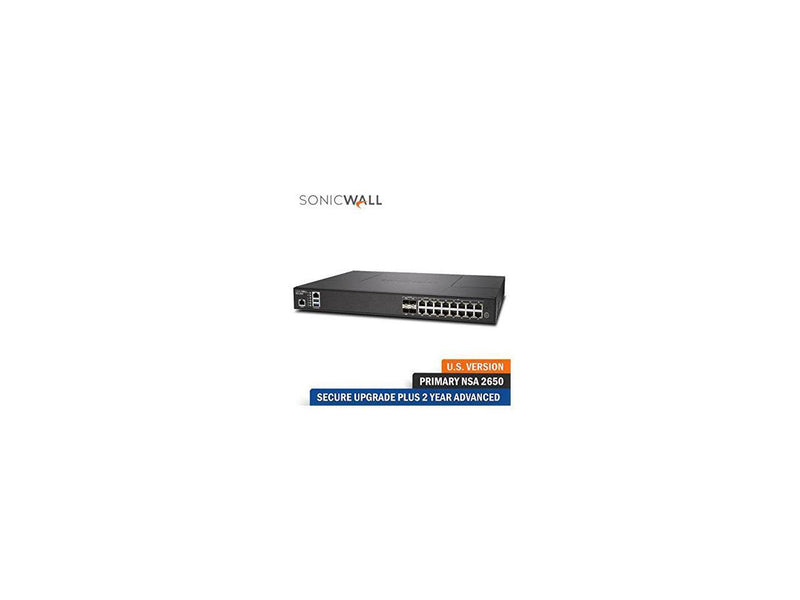 SonicWall 01-SSC-1995 NSA 2650 Secure Upgrade Plus Advanced Edition 2Yr