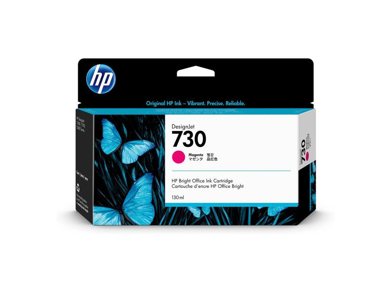 HP 730 130-ml Magenta DesignJet Ink Cartridge, P2V63A