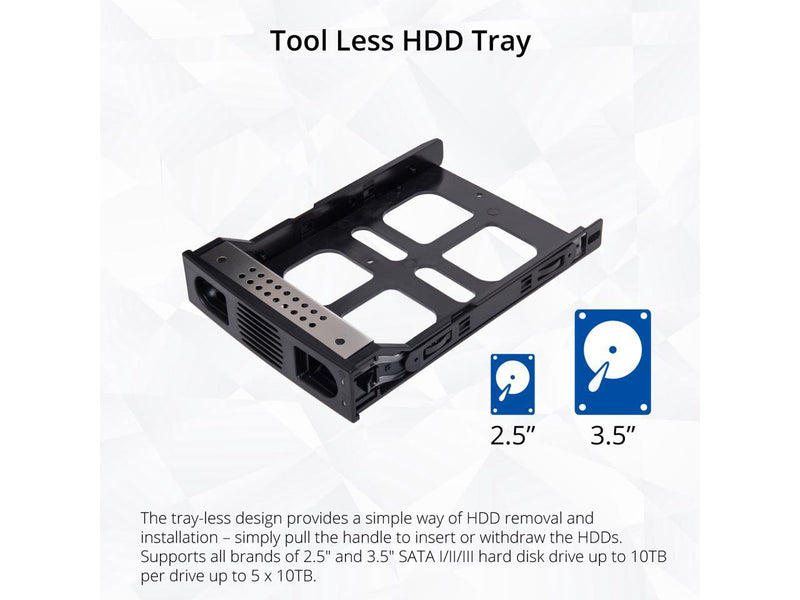 Syba SY-ENC50119 8 Bay 2.5" and 3.5" SATA Hard Drive External USB 3.0 Hard Drive