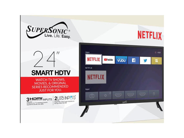 Supersonic 24" HD SMART HDTV SC-2416STV