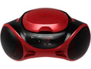 Supersonic SC-726BT Portable CD Player AM/FM Radio Bluetooth LED AC/DC Red