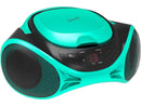 Supersonic SC-726BT Portable CD Player AM/FM Radio Bluetooth LED AC/DC Teal