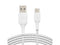 Belkin Braided USB-C to USB-A Cable (2m / 6.6ft, White) CAB002BT2MWH