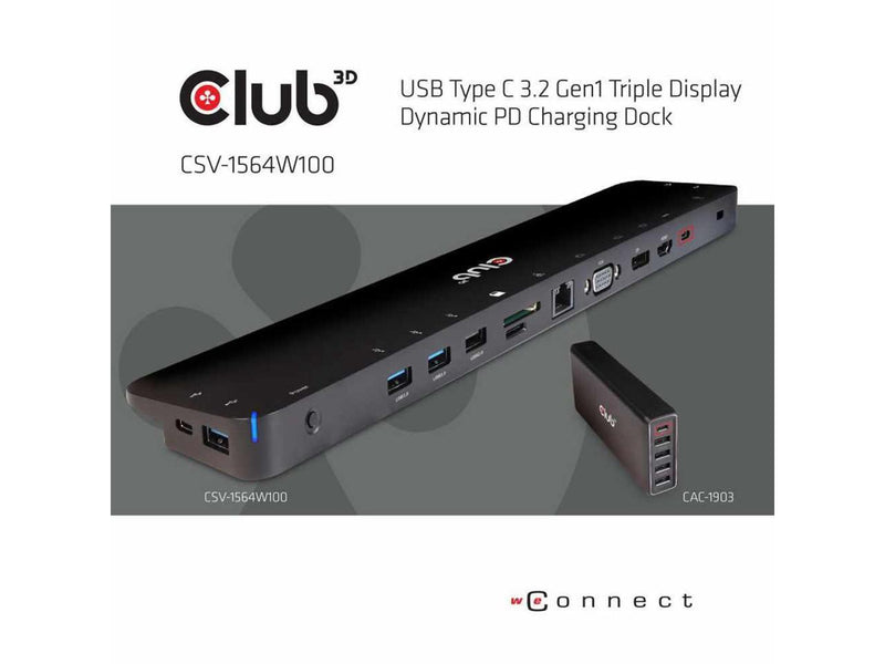 USB 32 GEN1 C TRIPLE DISPLAY DYNAMIC 100W PD CHARGING DOCK THE 5 X USBA PORTS