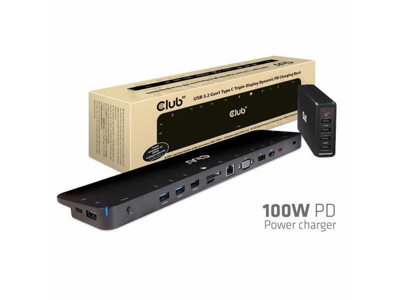 USB 32 GEN1 C TRIPLE DISPLAY DYNAMIC 100W PD CHARGING DOCK THE 5 X USBA PORTS