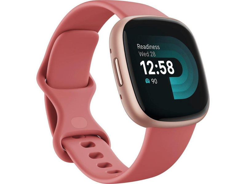 Fitbit Versa 4 Fitness Smartwatch, Pink Sand / Copper Rose Aluminum |