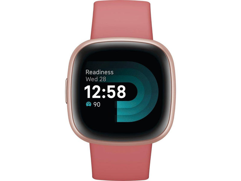 Fitbit Versa 4 Fitness Smartwatch, Pink Sand / Copper Rose Aluminum |