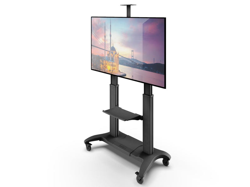 Kanto MTMA100PL Height Adjustable Mobile TV Stand with Adjustable Shelf for