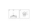 Height Adjustable heavy-duty ceiling projector mount for projectors with