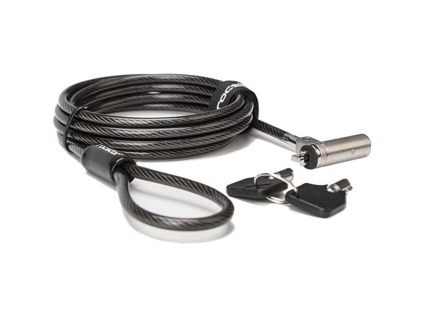 Rocbolt R20 Slim Laptop Security Cable w/ Key Lock & 2 Keys 10mm Lock Head