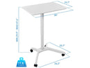 Mount-It! Standing Mobile Laptop Cart | Sit Stand Rolling Desk with Height