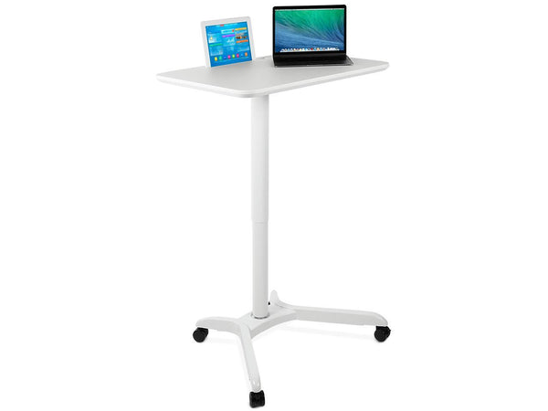 Mount-It! Standing Mobile Laptop Cart | Sit Stand Rolling Desk with Height