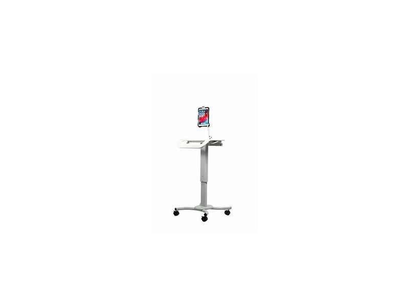 CTA Digital Height-Adjustable Rolling Security Medical Workstation Cart for 7-14