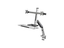 Siig Mounting Arm For Monitor Keyboard - Silver