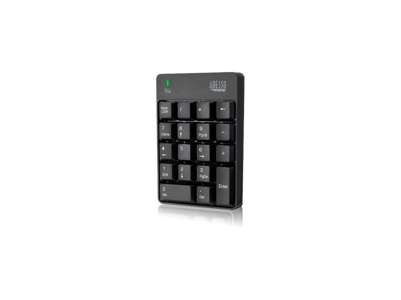 Adesso WKB-6010UB - Wireless Spill Resistant 18-Key Numeric Keypad