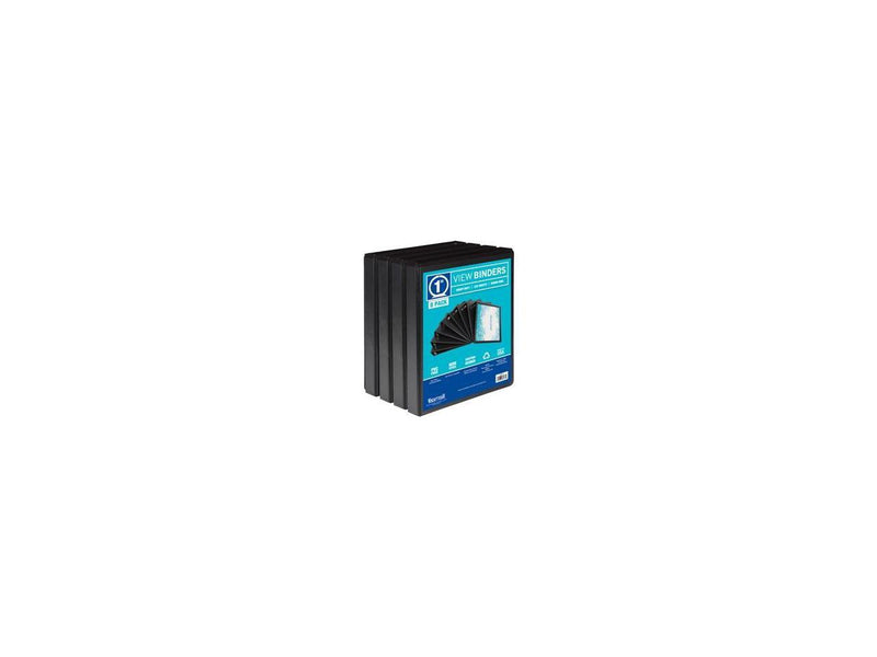 Samsill Durable 1" 3-Ring View Binders Black (S88430)