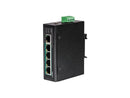 TRENDnet 5-Port Industrial Fast Ethernet DIN-Rail Switch, 4 x Fast Ethernet PoE+