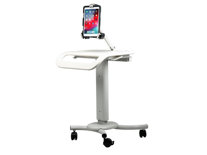 CTA Digital Height-Adjustable Rolling Security Medical Workstation Cart for 7-14