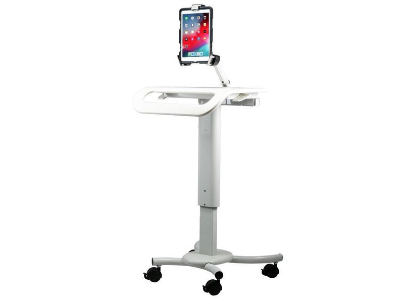 CTA Digital Height-Adjustable Rolling Security Medical Workstation Cart for 7-14