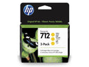 HP 712 3ED79A Yellow Original Ink Cartridge 3/Pack