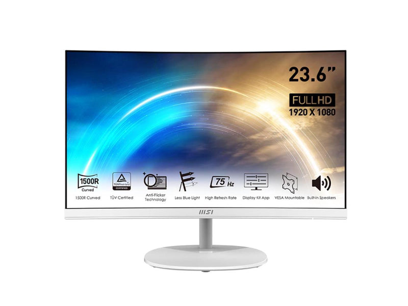 MSI 24" 75 Hz VA FHD Monitor 4ms (GTG) NA 1920 x 1080 Curved Pro MP241CAW