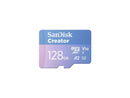 SANDISK 128GB Creator microSD UHS-I Card with SD Adapter - Up to 190MB/s, for