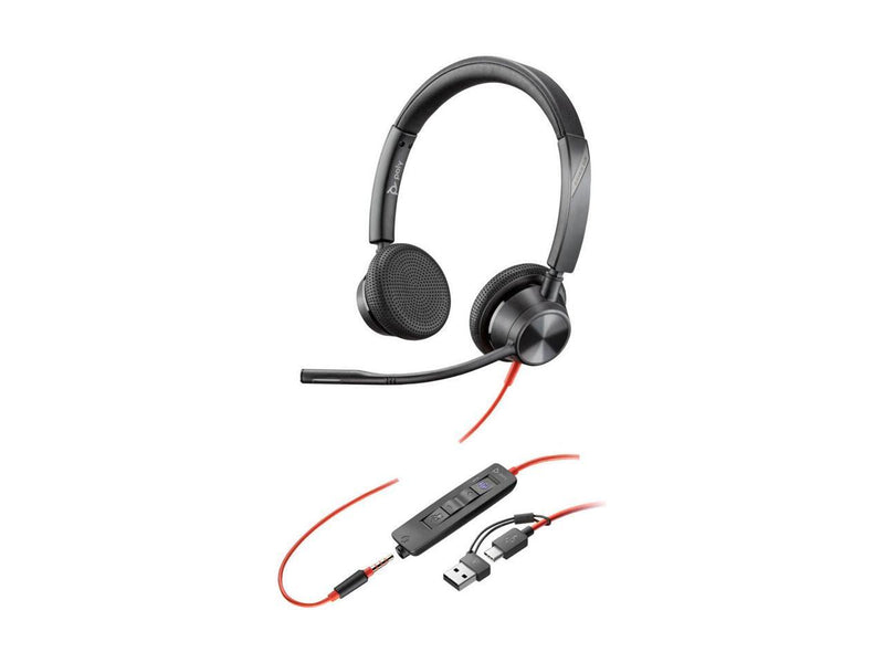 Poly Blackwire 3325 Headset - Microsoft Teams Certification - Stereo - USB Type