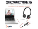Poly Blackwire 3325 Headset - Microsoft Teams Certification - Stereo - USB Type